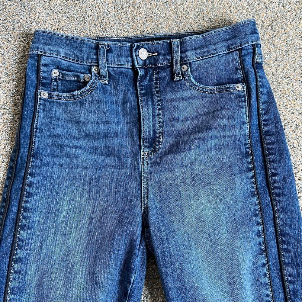 BANANA Republic Factory Curvy High Rise Skinny Jeans Side Stripe Women's 27/4 - Picture 3 of 7